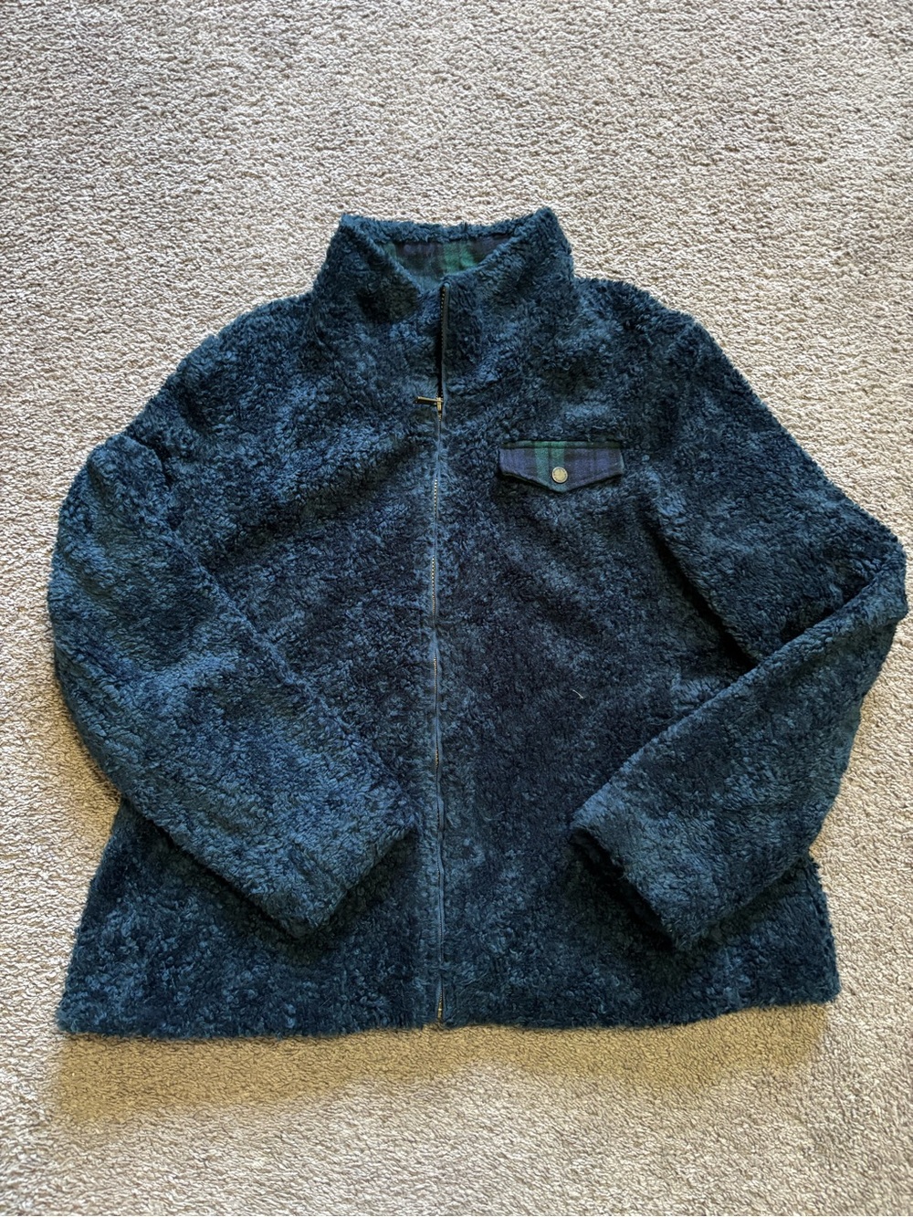 Pendleton Women’s Sherpa Fleece Jacket — XL — Navy — NWOT